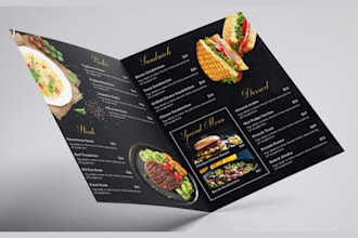 design modern restaurant menu, food menu and digital menu