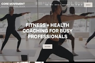 design redesign yoga studio website fitness coach website using wix squarespace