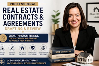 draft or review real estate contracts and agreements