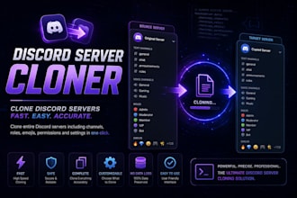 clone discord server with channels roles logo and more