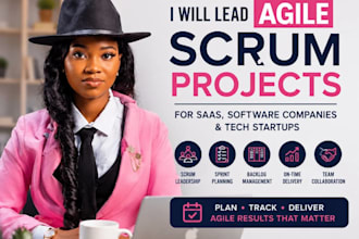 lead agile scrum projects for saas, software companies, tech startup