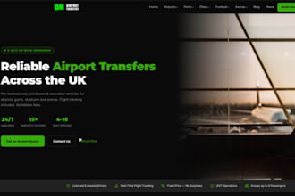 design wix airport transfer website airport taxi chauffeur service website