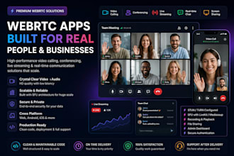build webrtc video calling, conferencing, live streaming, and real time app