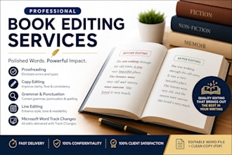 professionally edit and proofread your book