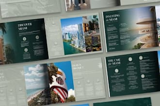design real estate commercial offering memorandum, property investment booklet