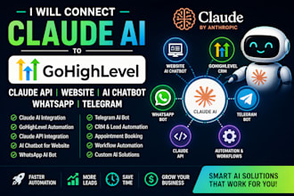 connect claude ai to gohighlevel claude API website ai chatbot whatsapp telegram