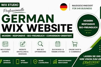 design german wix website, redesign wix studio website and wix SEO