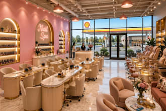 luxury spa interior,pedicure station rendering,saloon design,supermarket layout