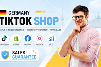 setup germany tiktok shop, german tiktok product listing, shopify tiktok ads