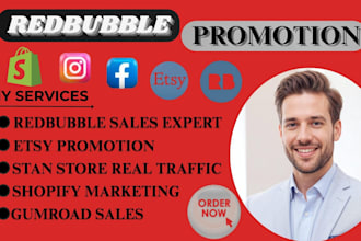 promote redbubble etsy clickbank affiliate store shopify marketing