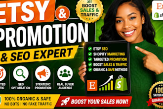 promote etsy to boost etsy sales, shopify promotion to boost shopify store sales