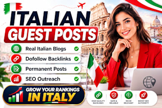 provide guest posts with dofollow backlinks on italian blogs