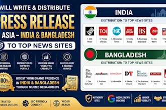 write and distribute press release in asia india bangladesh to top sites