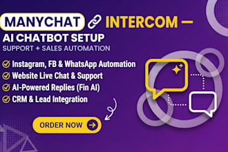 manychat automation intercom chatbot manychat chatbot whatsapp instagram faceboo