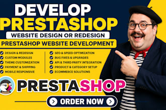 develop prestashop website design or redesign prestashop website development