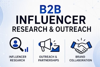 do b2b influencer research outreach and brand partnership