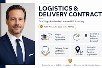 draft freight forwarding agreement for logistics businesses as contract lawyer