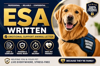 professionally write your esa claim and supporting documents