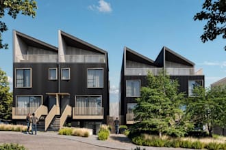 modernize 3d uk home extension,container house,cabin exterior,garden render,vray