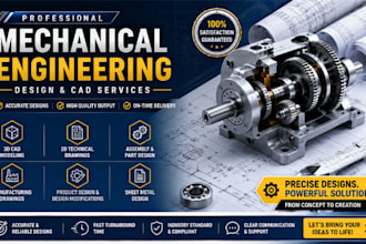 provide professional mechanical engineering design and cad services