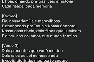 musica sobre familia, letra pronta