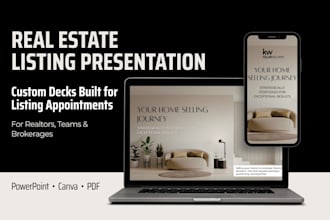 design canva real estate listing presentation or pre listing deck