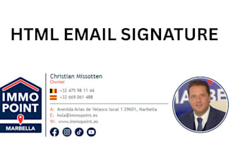 create, adjust or edit new html email signature