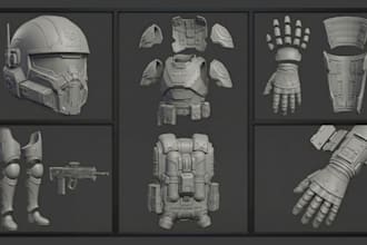 custom 3d cosplay creation 3d cosplay armor stl movie and game anime armor print