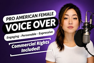 record american female voice over, audiobook narrator, youtube voice, radio ads