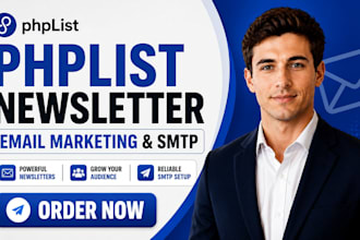 setup phplist newsletter email marketing smtp