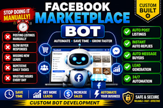 code automated facebook marketplace bot, craigslist bot, uploading bot