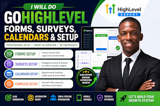 do gohighlevel forms, surveys, calendars and setup
