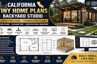 deliver california tiny home plans backyard studio construction foundation plan