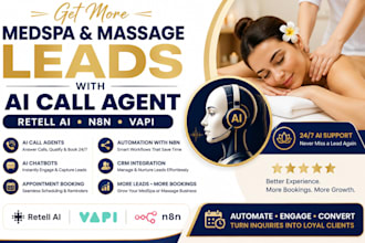 generate medspa massage leads with ai call agent retell vapi ai n8n automation