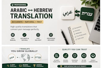 translate arabic to hebrew and hebrew to arabic professionally