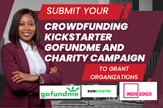 promote your crowdfunding and kickstarter campaign to grant funds organizations