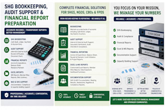 prepare shg bookkeeping, audit and financial report prepare