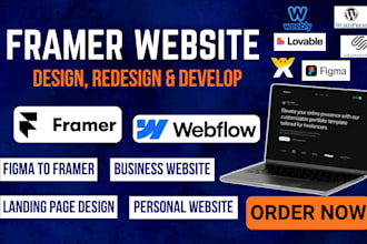 design a premium framer website, landing page, or saas website