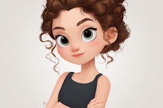 do a disney style cartoon portrait