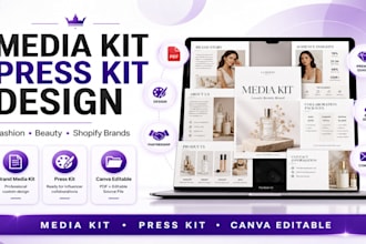 build a professional influencer media kit or brand press kit for your business