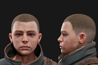 do 3d character model, 3d game character, 3d realistic model for game