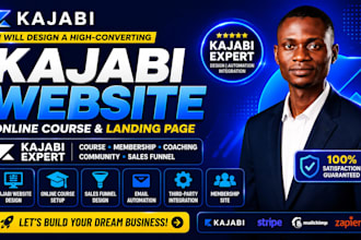 build kajabi website design, kajabi online course, salesfunnel   landingpages