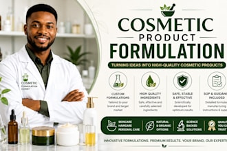 formulate professional skincare, cosmetic, and personal care products