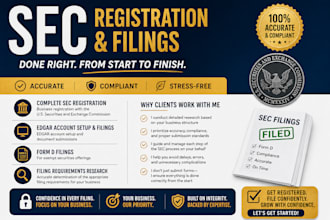 handle sec registration, filings, and compliance