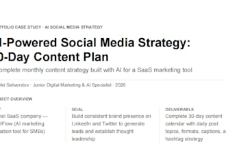 create an ai social media strategy and 30 day content plan