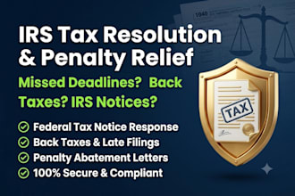 resolve your irs tax issues, back taxes, and remove penalties