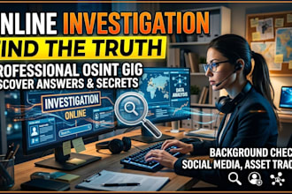 do online investigation and background checks for you