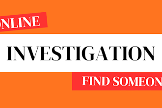 do online investigation and background checks for you