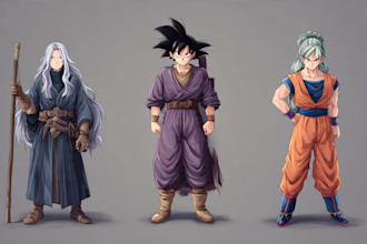 draw a custom dbz or dragon ball oc illustration for you