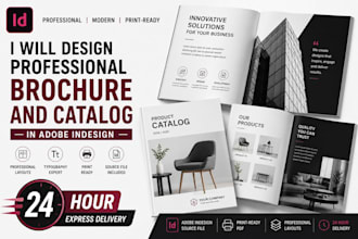 design professional brochure and catalog in adobe indesign